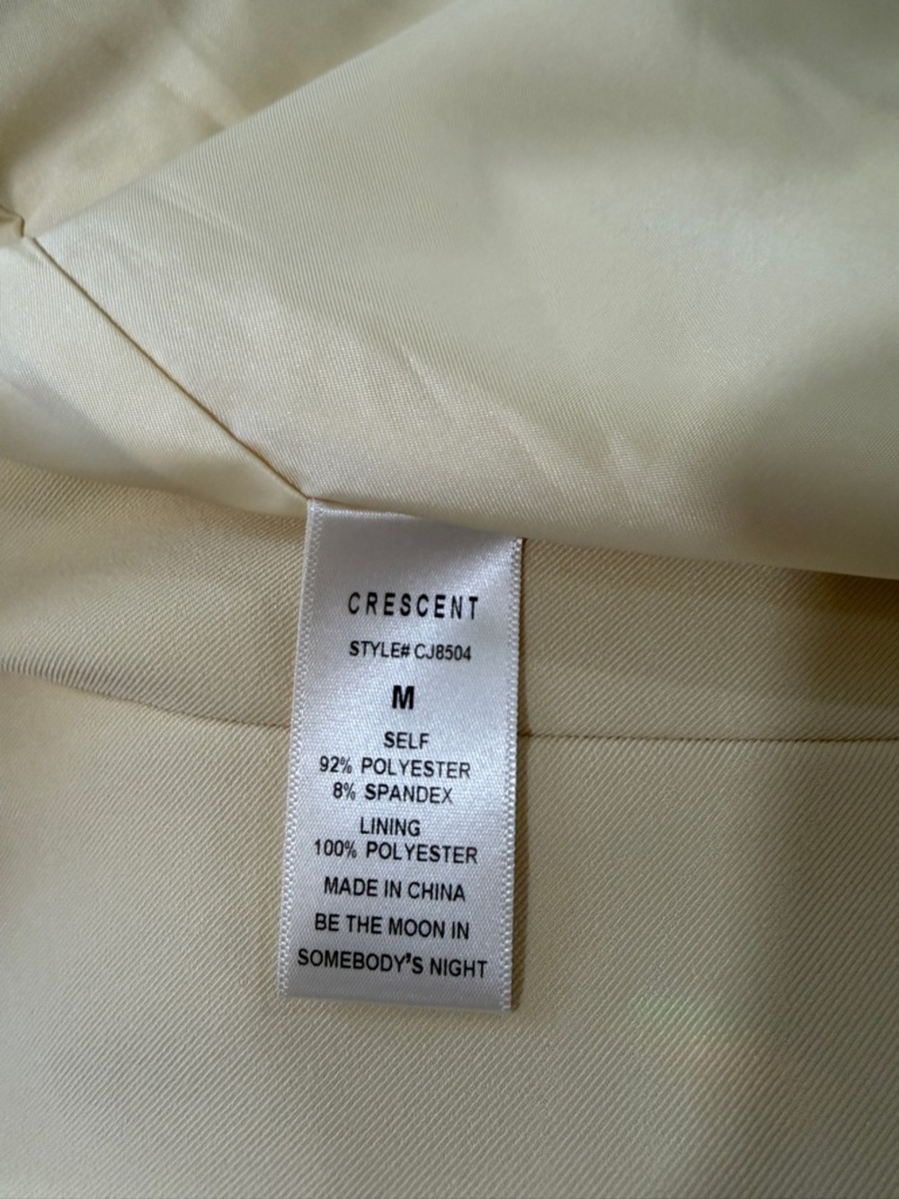Crescent Cream Sleeveless Blazer Vest - Picture 6 of 6